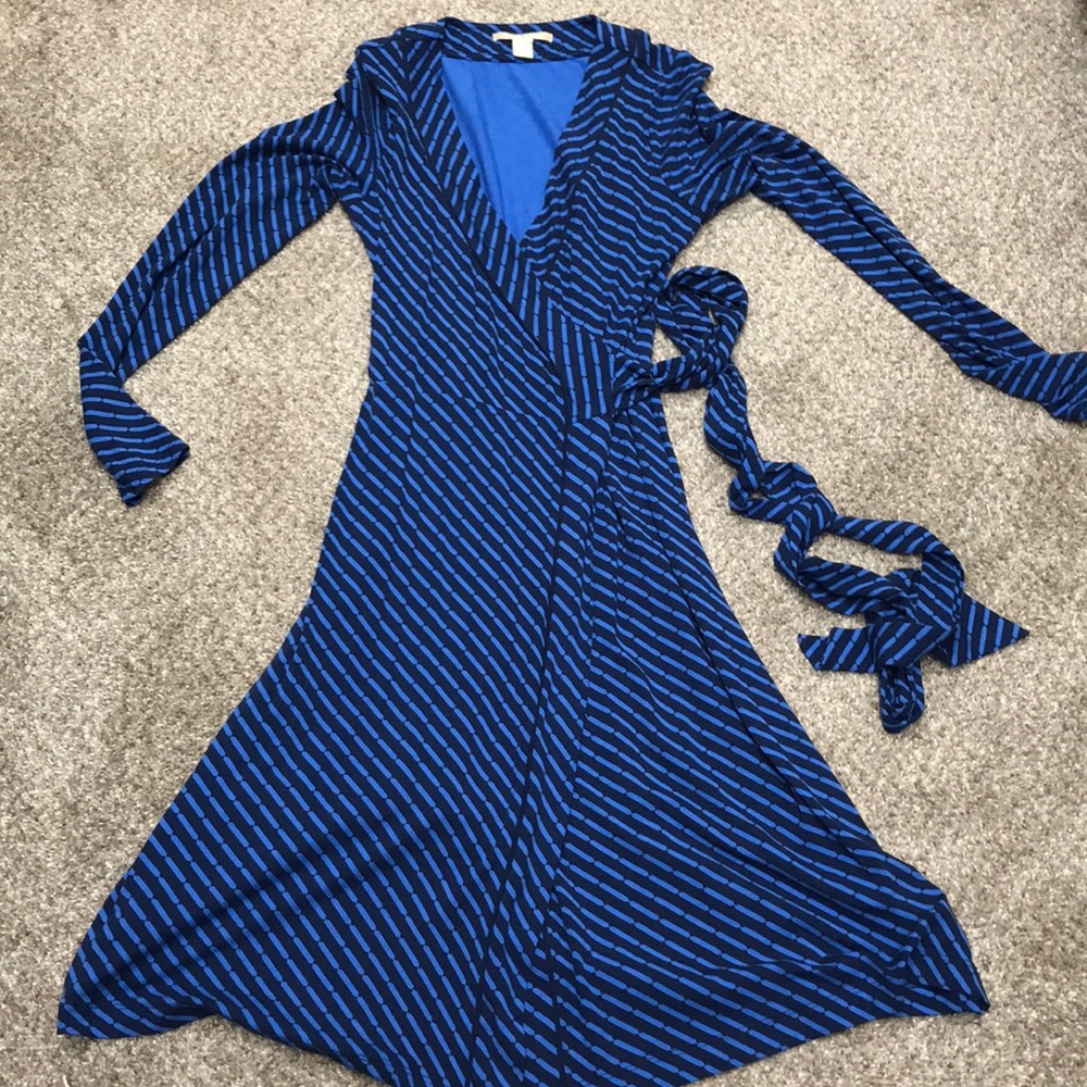 Blue Banana Republic Wrap Dress XS